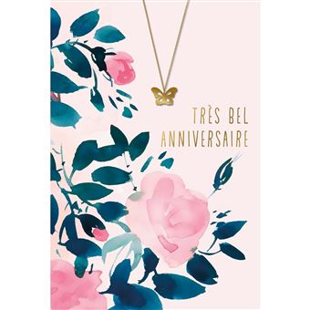 Carte Anniversaire Femme Collier Papillon Draeger La Carterie Multicolore Bijou Achat Prix Fnac