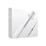 DeFunc +Music - Écouteurs avec micro - intra-auriculaire - Bluetooth - sans fil - isolation acoustique - blanc