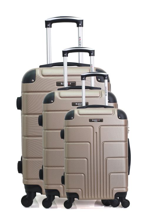 Set de 3 valises BLUESTAR | OTTAWA Beige en ABS