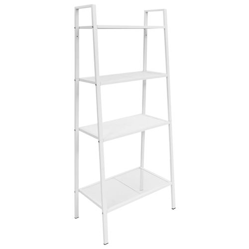 vidaXL Ladder boekenkast 4 schappen metaal wit