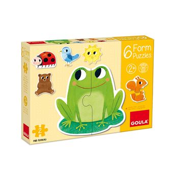 6 Puzzles Animaux 2 Pièces – Carton, Grosses Pièces – Dès 2 Ans – Premier Puzzle éducatif