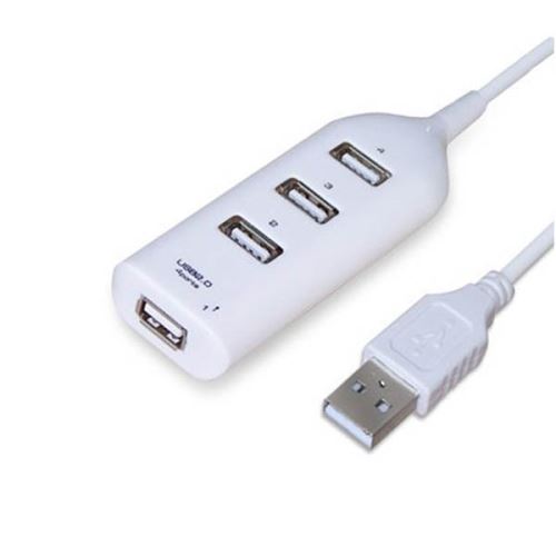 USB Blanc 2.0 Salut-Speed ​​4 ports Adaptateur diviseur Hub pour ordinateur PC Pealer03