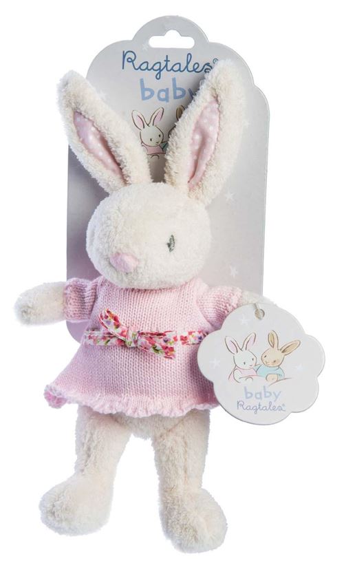 Petit lapin hochet Ragtales 20 cm
