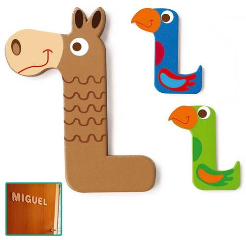 Lettre L 6 cm décoration en bois