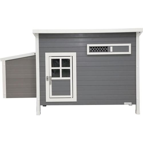 Kerbl - Pollaio Eco Barney In Plastica 137x73x83 Cm Grigio E Bianco