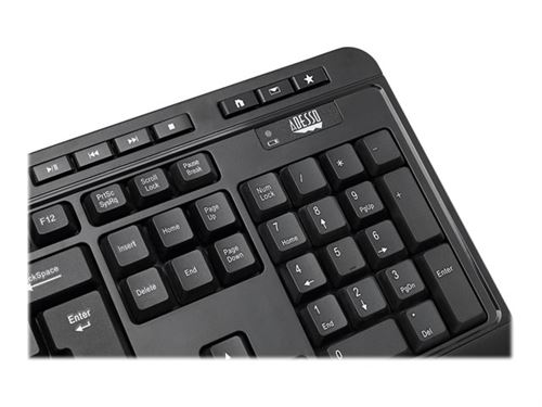 Adesso EasyTouch WKB-1320CB Antimicrobial - Toetsenbord en muis set - draadloos - 2.4 GHz - Frans