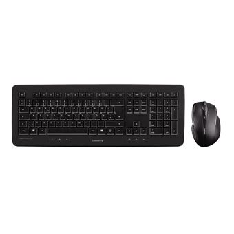 CHERRY DW 5100 - Ensemble clavier et souris - sans fil - 2.4 GHz - Français - commutateur : CHERRY LPK - noir
