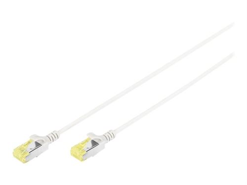 DIGITUS Slim - Cordon de raccordement - RJ-45 (M) pour RJ-45 (M) - 2 m - UTP - CAT 6a - sans halogène, moulé, sans crochet - gris
