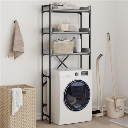 Non Communiqué Gris Étagère De Lave Linge Sonoma 67X25x163 Cm Bois Ingénierie