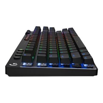 Logitech G PRO X TKL - Toetsenbord - achtergrondverlichting - draadloos - 2.4 GHz, Bluetooth - AZERTY - Frans - toetsschakelaar: Tactile - roze - 1