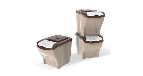 Comparer les prix de Set de 3 bacs de stockage - 20 l - beige