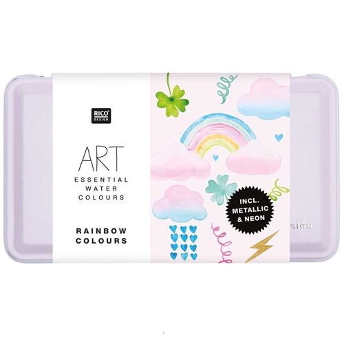 Palette d'aquarelle - couleurs arc-en-ciel - Rico Design