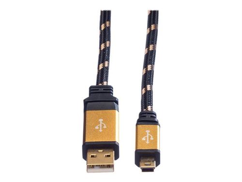 Roline Gold - Câble USB - mini USB type B (M) pour USB (M) - USB 2.0 - 3 m