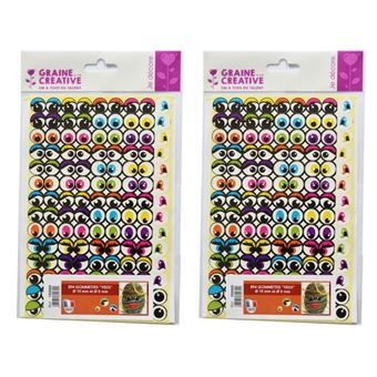 Gommettes Autocollantes Yeux - Lot De 594 Pièces - Assortiment De Couleurs - Neuf