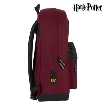 Harry Potter Sac à dos en velours côtelé bordeaux 