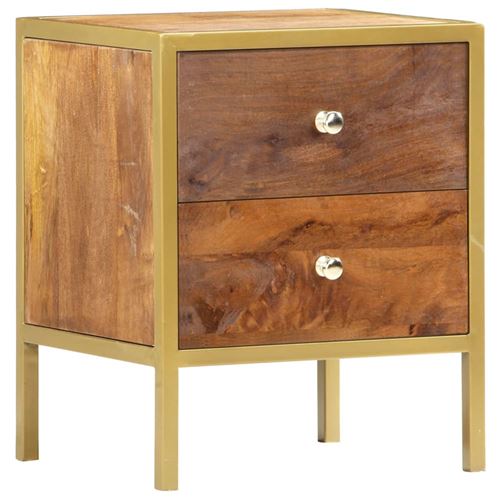vidaXL Table de chevet 40 x 35 x 50 cm Bois de manguier solide