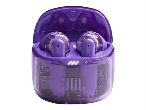 Ecouteurs sans fil Bluetooth JBL Tune Flex Ghost Edition avec réduction active de bruit Violet