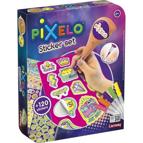 LANSAY - Pixelo - Sticker Set - Activités Artistiques - Coloriage et Dessins - Des 6 ans