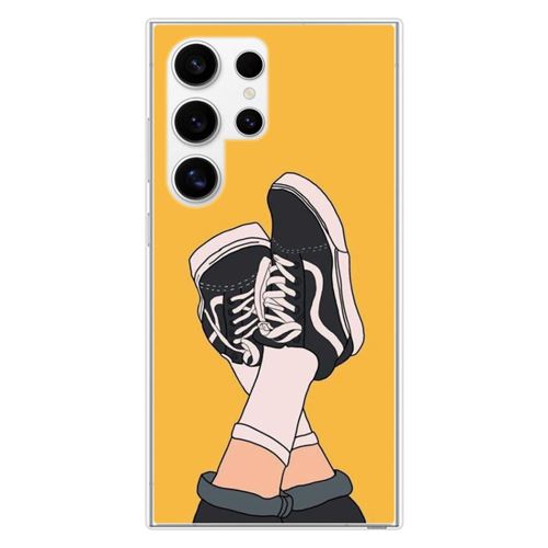 Coque en silicone imprimée compatible Samsung Galaxy S24 Ultra Sneakers