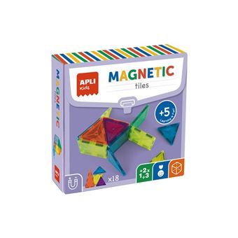 Kit De Tuiles Magnétiques Portables - 40 Pièces, Jouet Montessori STEM, Voyage - Dès 3 Ans