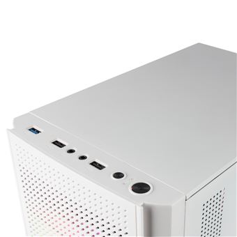 Boîtier PC MARS GAMING Boîtier PC Gaming Micro-ATX MC-S1 Blanc, Eclairage  ARGB, Ventilateur FRGB