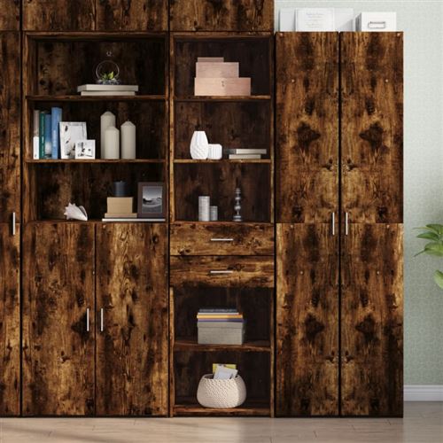 Vidaxl Buffet Haut Chêne Fumé 50X42,5X185 Cm - Image 3