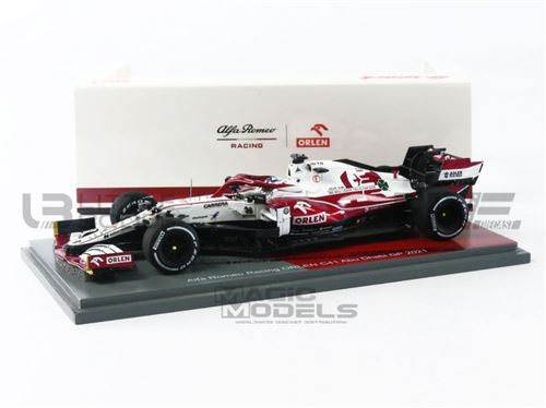 Voiture Miniature de Collection SPARK 1-43 - ALFA-ROMEO C41 - Abu Dhabi GP 2021 - White / Red - S7856