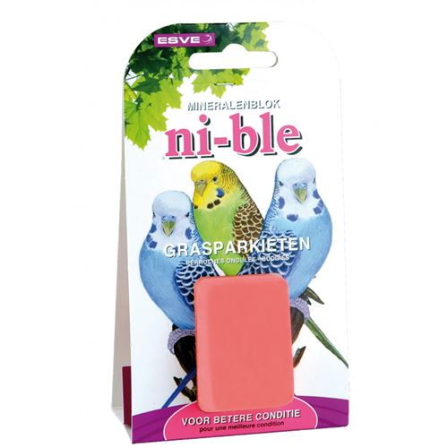 Pierre minérale ESVE NI-BLE rose 35 gr pour perruches - Vadigran - VA-2883