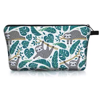 Trousse De Voyage En Toile Avec Zip - Motif Carlins Et Chiens Trop Mignons