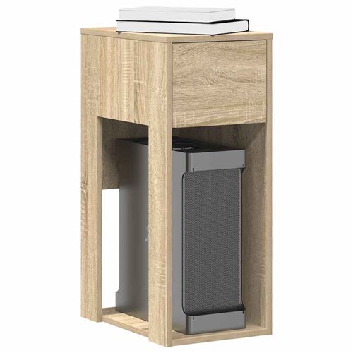 Non Communiqué Marron Support De Tour D’ordinateur Vidaxl Avec Tiroir Chêne Sonoma 30X44x74 Cm 858733