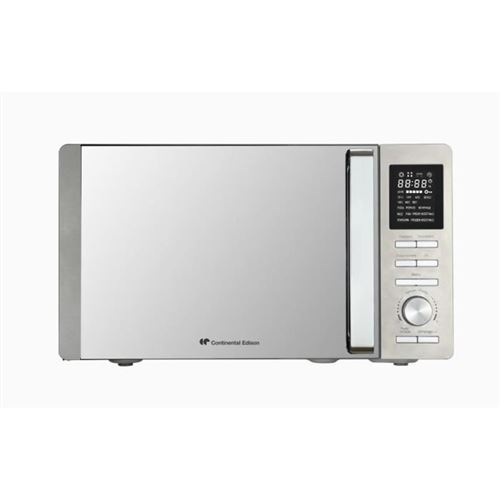 Micro-Ondes Combiné - Continental Edison - Cemo25Sg13S3 - Silver - 25 L - Porte Miroir - 900 W - Grill 1000 W - Convection 1000 W
