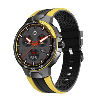 Montre connectée E15 étanche, avec moniteur de fréquence cardiaque et gps, pour android et ios Jaune - 1