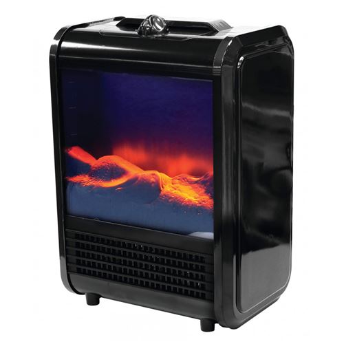 Cheminée noir max heater - venteo - cheminée compacte et portable - noir - adulte - effet flamme réglable 1500w