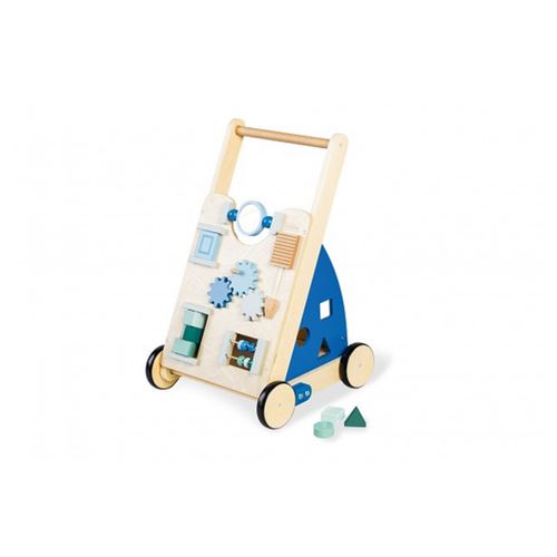 Pinolino Chariot de marche enfant d'activit&eacute;s Titus bois, bleu