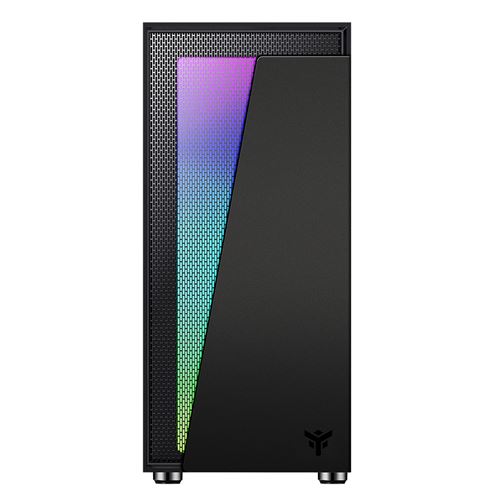 Non Communiqué Noir Boîtier Moyen Tour Atx – Itek Vertibra V210 Rgb Avec Panneau Vitré
