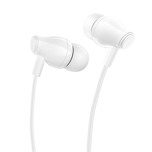 Écouteurs filaires Borofone BM61 avec connecteur jack 3.5mm blanc pour appareils audio - Image 3