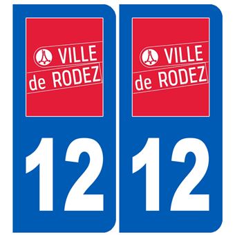 immatriculation Rodez 12 - Sticker/autocollant - Autocollant et sticker ...