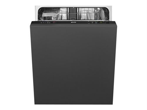 Smeg STL22124FR - Lave-vaisselle - intégrable - Niche - largeur : 60 cm - profondeur : 57.5 cm - hauteur : 82 cm - noir