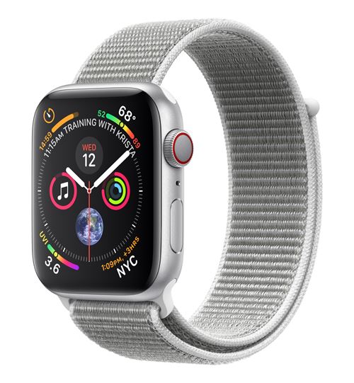 Apple Watch Watch Series 4, OLED, Écran tactile, GPS (satellite), Cellulaire, 36,7 g, Argent