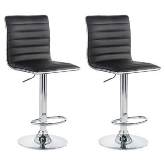 Lot De 2 Tabourets De Bar Roca Chaise Haute Droite Pour Cuisine