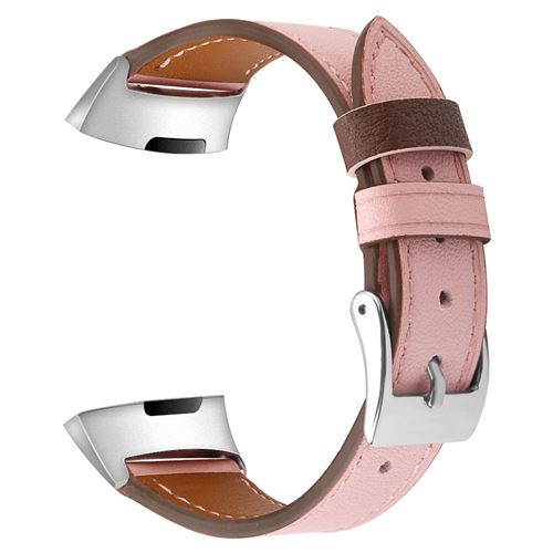 Cuir véritable Bracelet de Montre Sangle Bande Métal Boucle Pour Fitbit Charge 2 