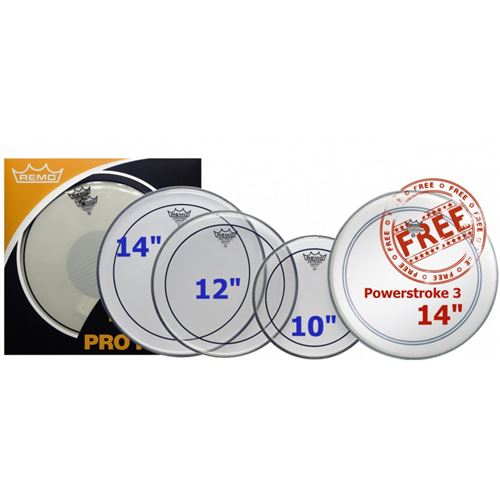 Remo PP-0310-PS - ProPack (Pinstripe transparente 10, 12, 14 + P3-0114-BP 14 gratuite)
