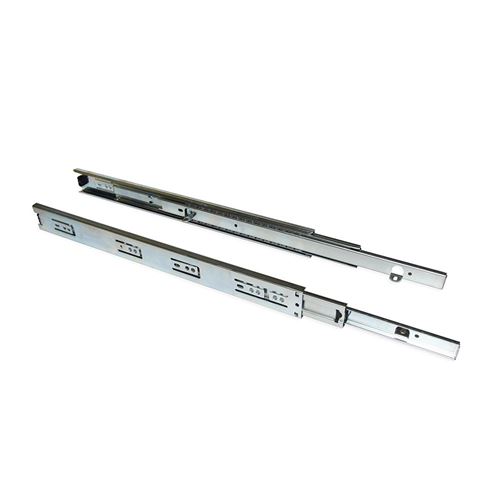 Non Communiqué Zingué Paire De Coulisses À Billes Pour Tiroir À Sortie Totale 45 Mm X L 600 Mm Avec Équerres