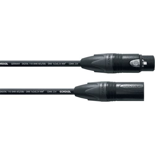 Cordial CPD0.15FM3-5 - Câble adaptateur XLR 3 points femelles - XLR 5 points mâle 15 cm