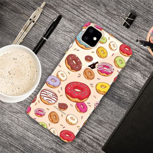 Coque en TPU joli motif d'impression flexi beignets pour votre Apple iPhone XR 6.1 pouces (2019)