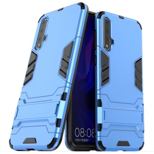 Coque en TPU garde cool avec béquille bleu clair pour votre Huawei Nova 5/Nova 5 Pro