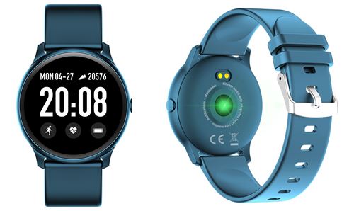 Activity tracker weeplug SmartFit - Bleu - Ecran couleur 1.3 - fréquence cardiaque - pression artérielle - saturation d'oxygène - IP67