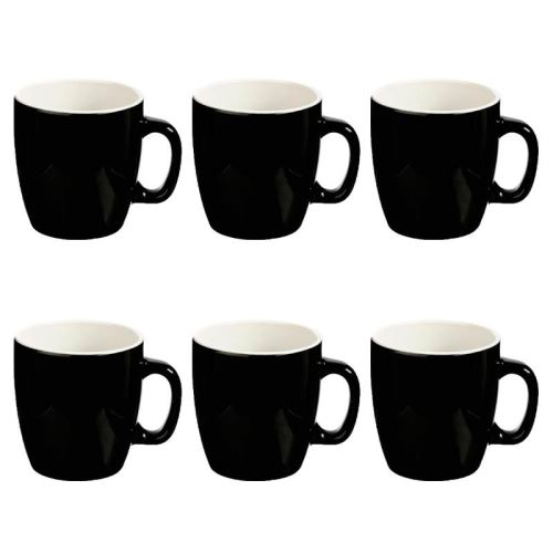 Lot de 6 Mugs Colors 18cl Noir