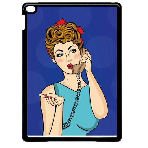 Coque Apple Ipad Air 2 Pin Up Fond Bleu Electrique
