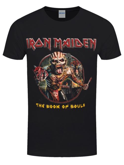 Iron Maiden T-Shirt Book Of Souls Eddie Circle Homme Noir - Taille L